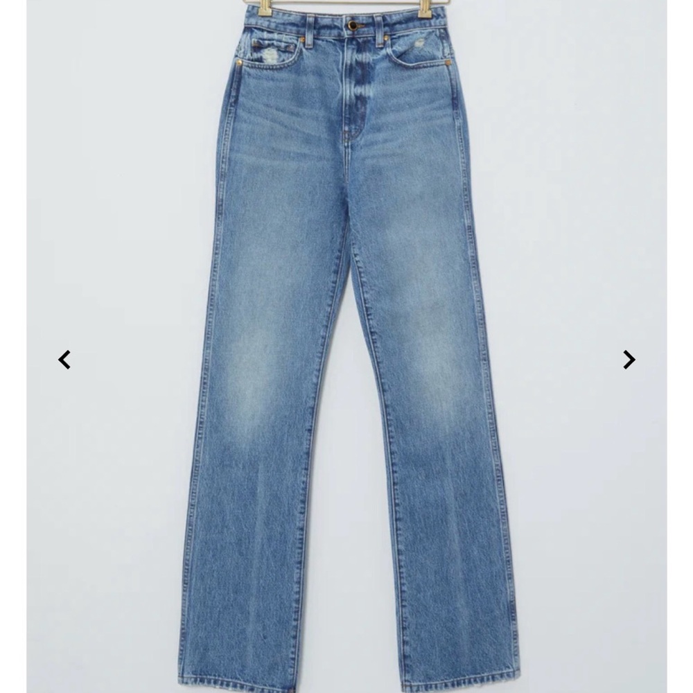 KHAITE Straight Leg Jeans - Light Blue